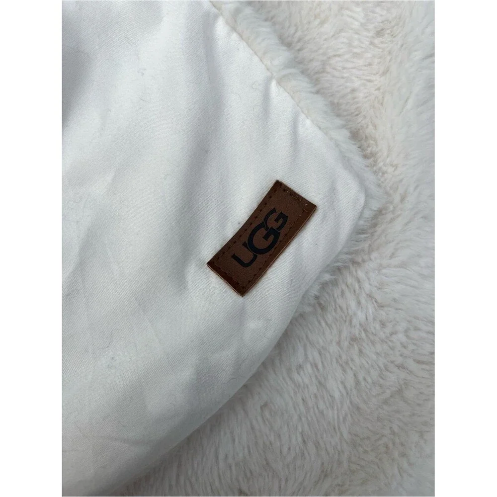 UGG Cream / White Fuax Fur Reversible Throw Pillow Cover